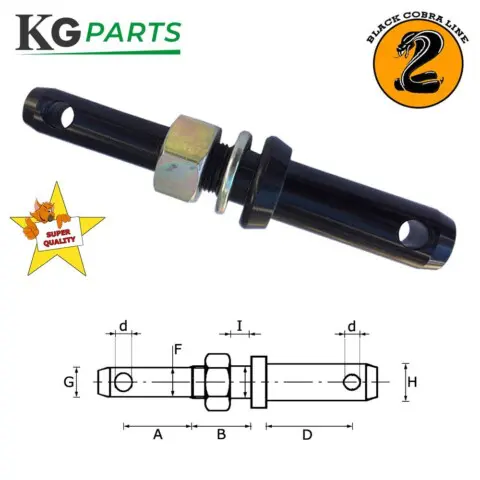 Double pins tool attachment - Black