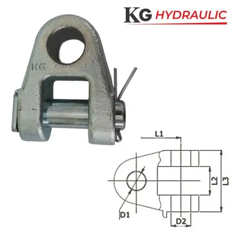 Fork for hydraulic third point