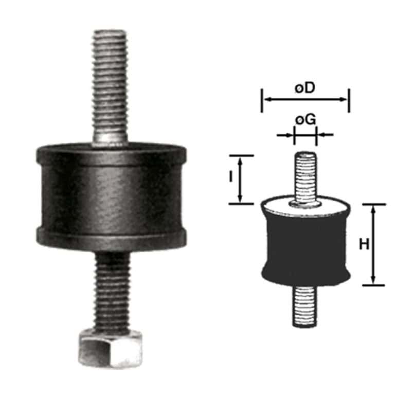 Antivibranti con bullone