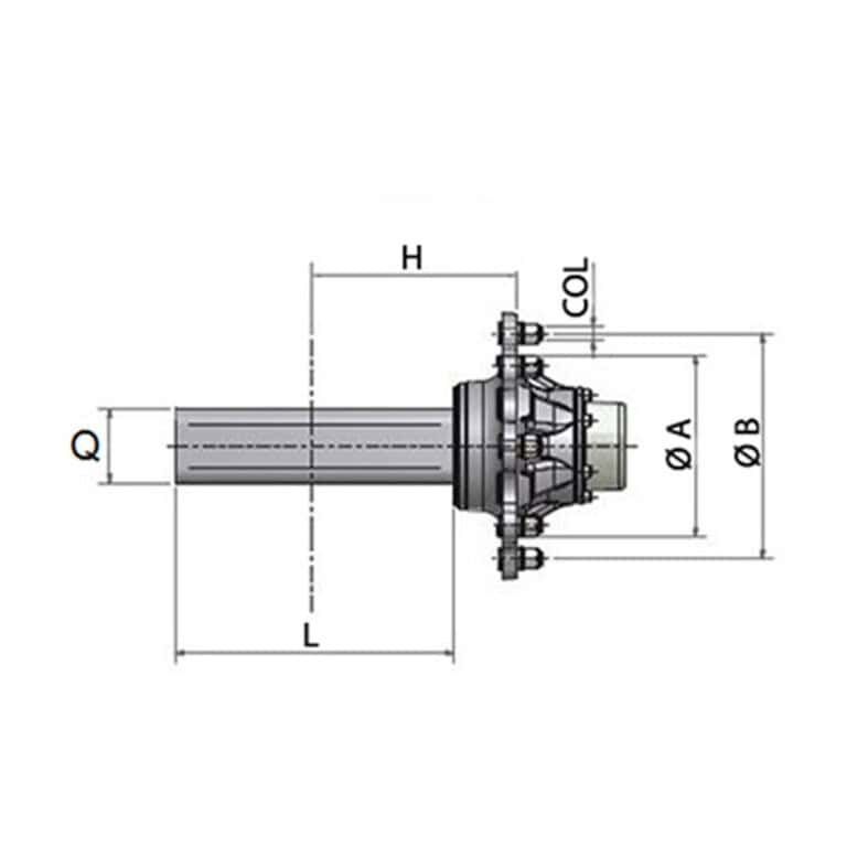 Axle shafts without brake