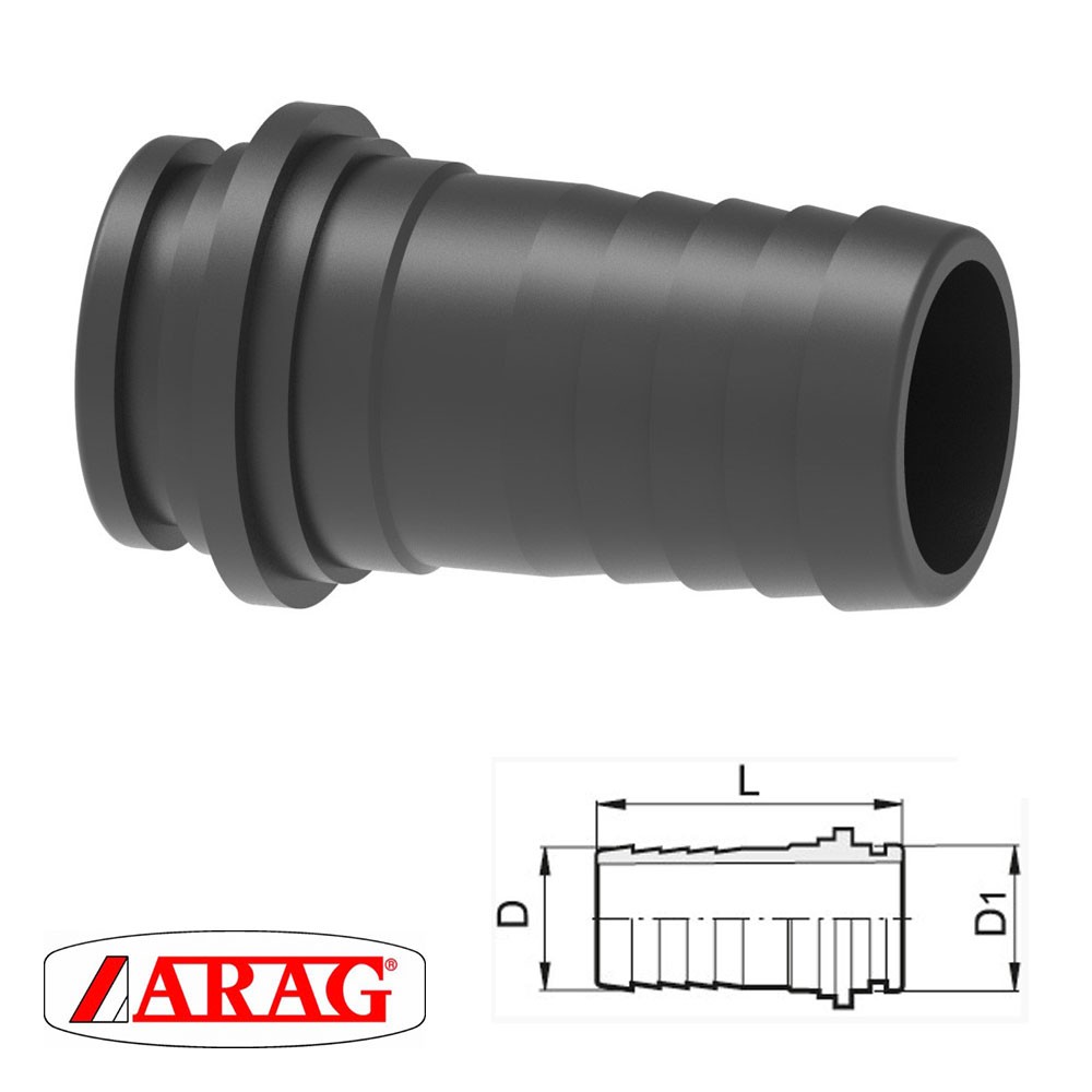 Straight hose connector for swivel