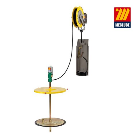 POMPE À GRAISSE PNEUMATIQUE GRAISSE MURALE COMPLÈTE 60:1, FÛTS 180-220 KG